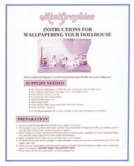 Dollhouse Miniature Book, How To Wallpaper Your Dollhouse